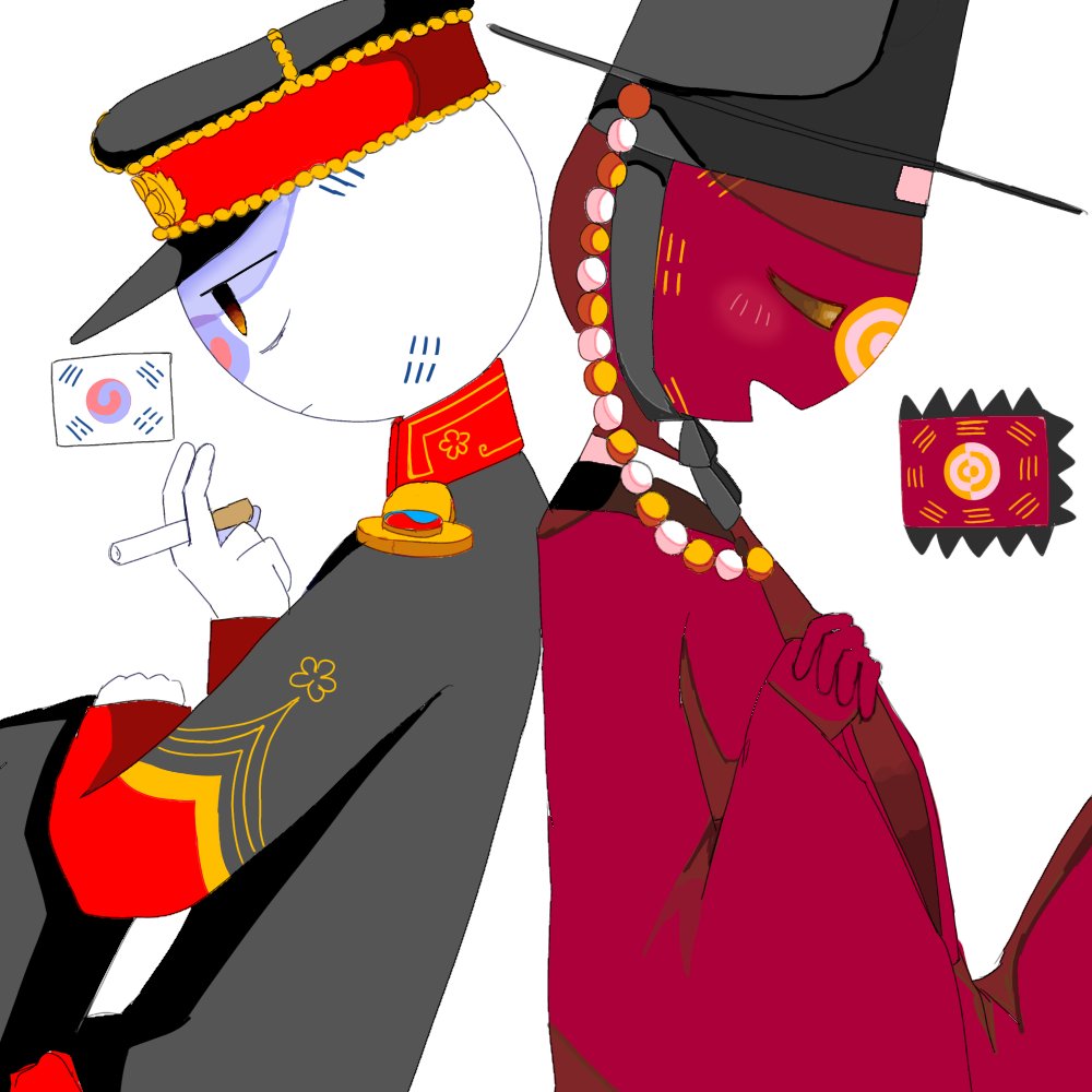 KorandChi's tweet photo. #カントリーヒューマンズ
#CountryHumans
#countryhumansjoseon
#CountryhumansKoreaEmpire
こういう背中合わせのポーズいいよね https://t.co/yKBh0AnVS6