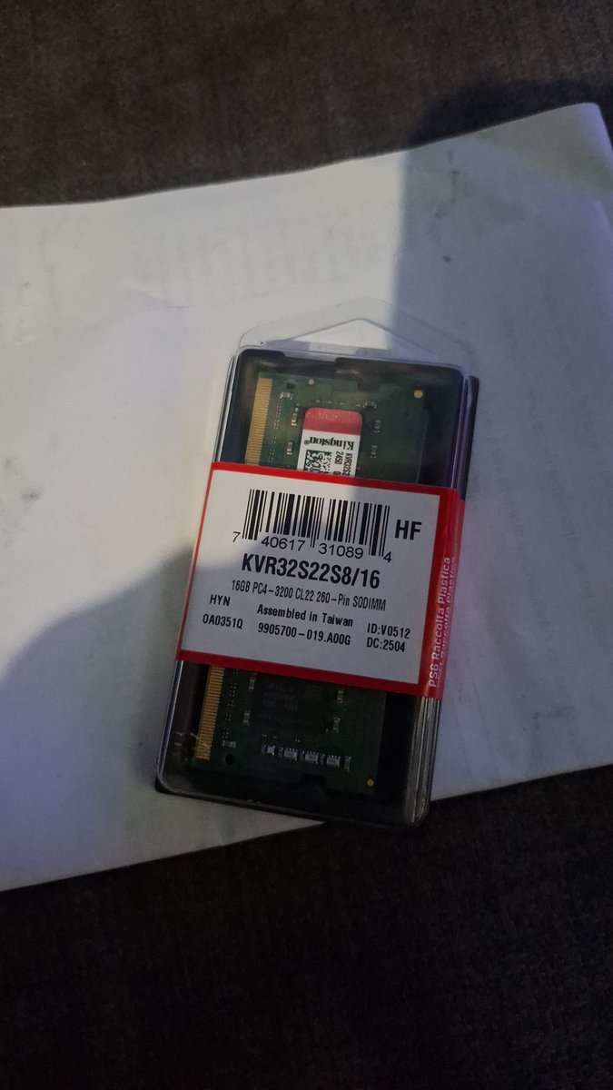 Por fin tenemos la nueva Memoria Ram.  Gracias a todos por el apoyo y la espera. 🤗Saludos!