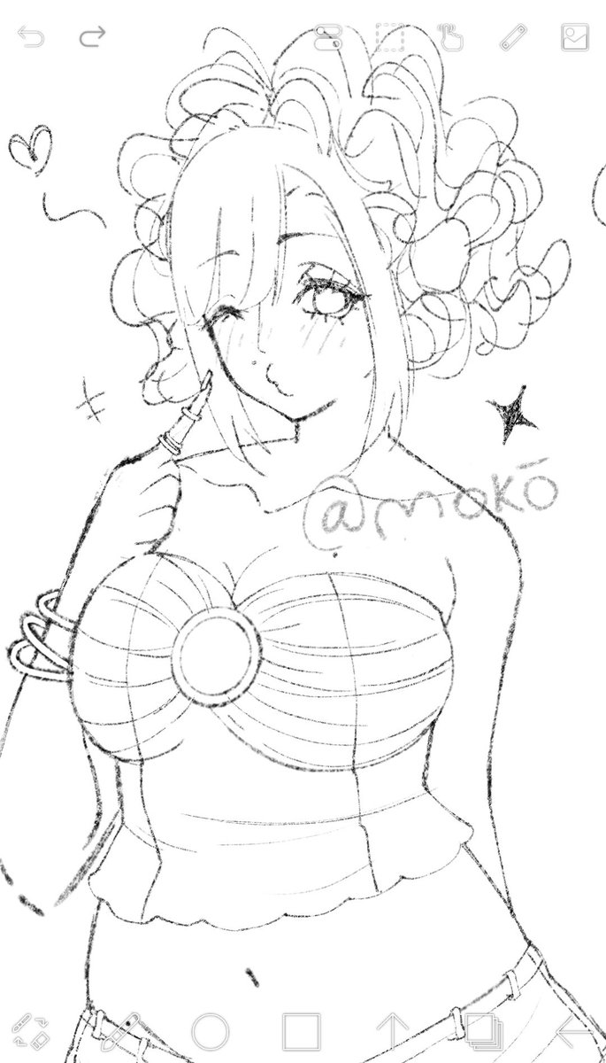i_mokow's tweet image. #gyaru oc~ 
also, I made my first straw page! Feel free to interact with me there ~ 
( mokohugsyou.straw.page )

#sketch #oc #wip #artmoots #doodle #art #moots #gyarutwt #originalcharacter #illustration #artwork