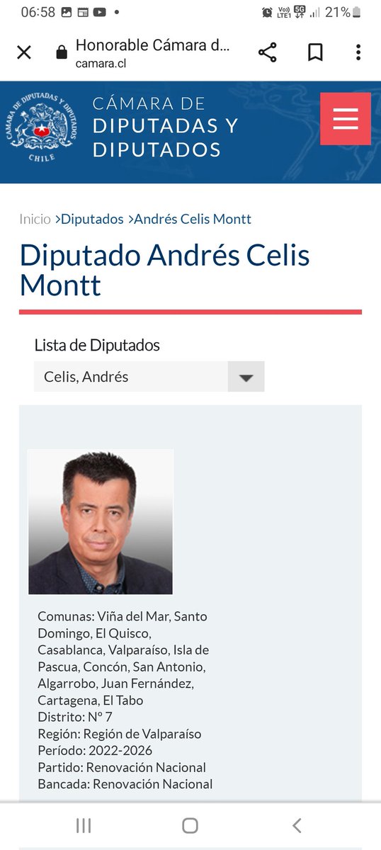 AMIGOS DE CONCÓN, PARA QUE SEPAN Y NO SE OLVIDEN NUNCA DE EL

ANDRES CELIS  diputado RN votó en contra del aumento del Sueldo Minimo a  $ 5OO.000 y en contra de la RT que subia la PGU a $250.000
Distrito N° 7