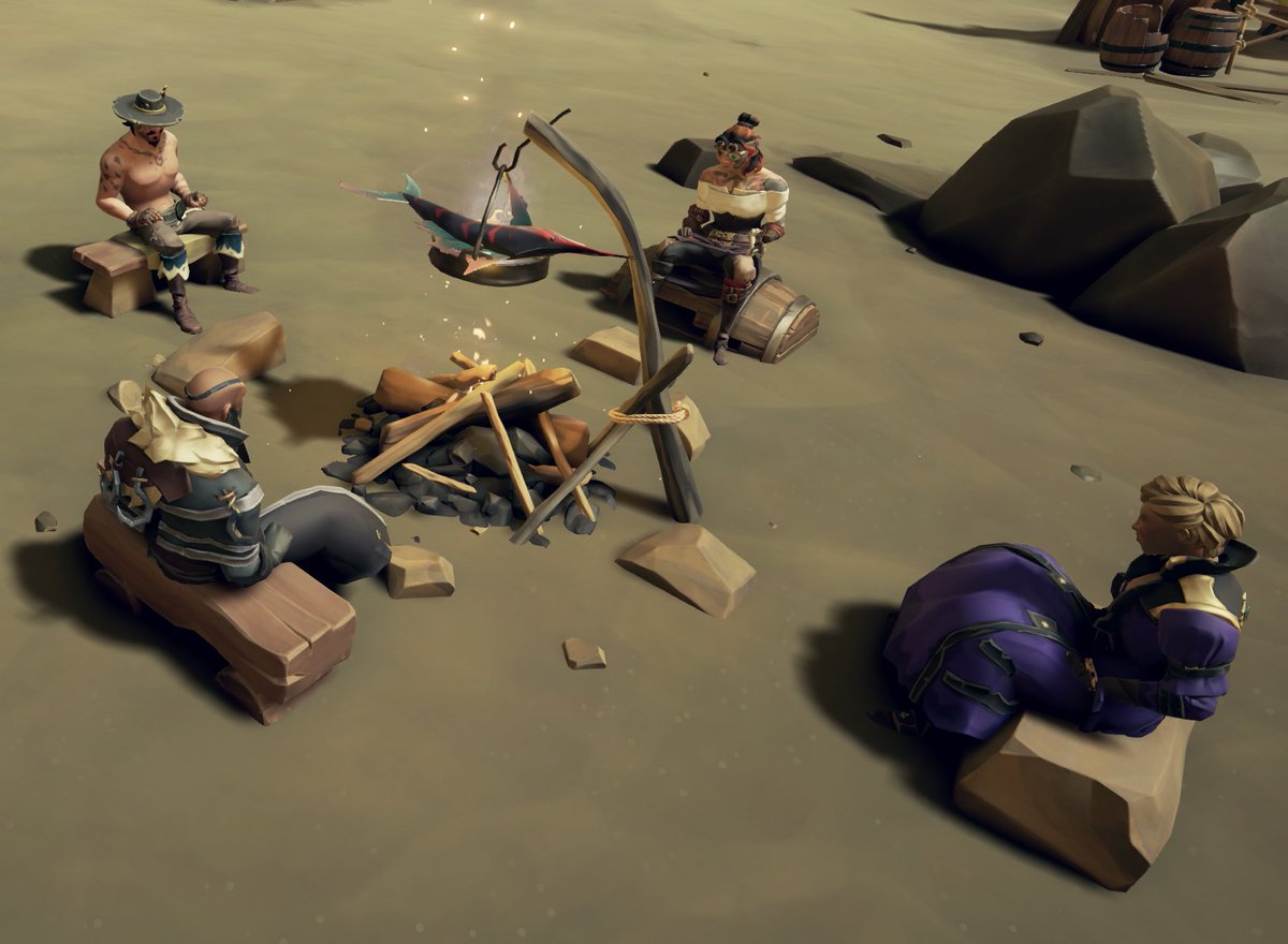 BlackeyeThe2nd's tweet image. Absolutely bonkers 12-hour #SeaOfThieves session with @Pyronithious, @palin1132, and @joeskluz.
10 million gold
2 Trophy Shadow Stormfish
Over a dozen Merrick Recipes
At *least* 5 laps around the map
One hell of a Festival of Fishing!
@SeaOfThieves