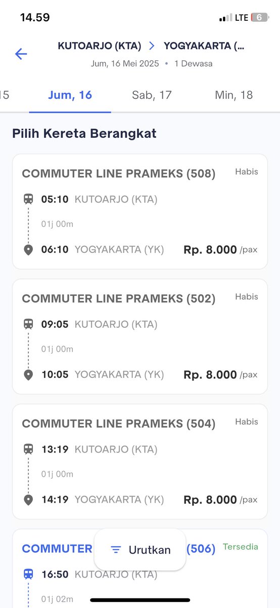 mastama96's tweet photo. @KAI121 kalau di KAI Access sudah habis, apakah nanti di jam keberangkatan kita bisa tap menggunakan kartu uang elektronik atau KMT tanpa harus pesan tiket terlebih dahulu di KAI Access? https://t.co/bItKD3oZGC