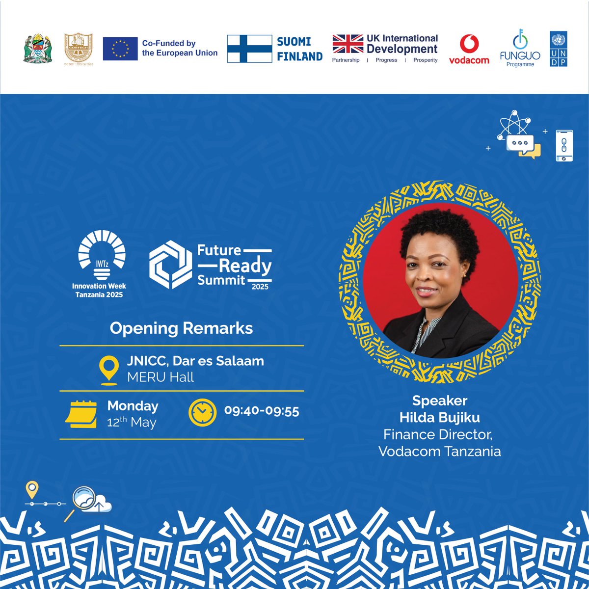 As #IWTZ2025, anchored by the #FRS, gets underway, we open with remarks from Hilda Bujiku, Finance Director at Vodacom Tanzania, setting the stage for a week of impactful conversations and transformative innovation.

Register now!
web.summitpoint.co.tz/register/iwtz

#IWTz2025 
#FRS2025