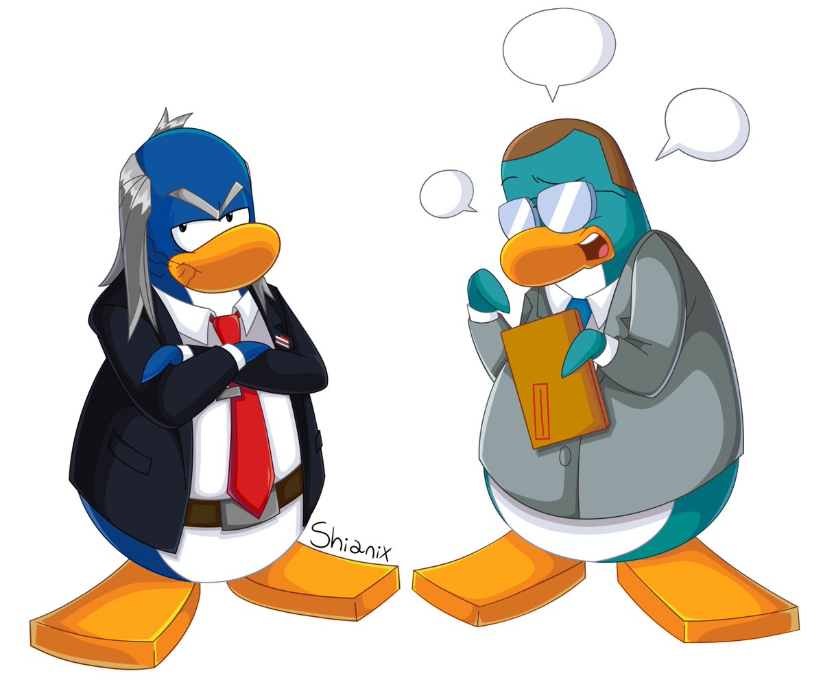 Shianix_luli's tweet image. My brain came up with the idea remembering nostalgia and and i said "oh why the hell not" #Clubpenguin #invincible