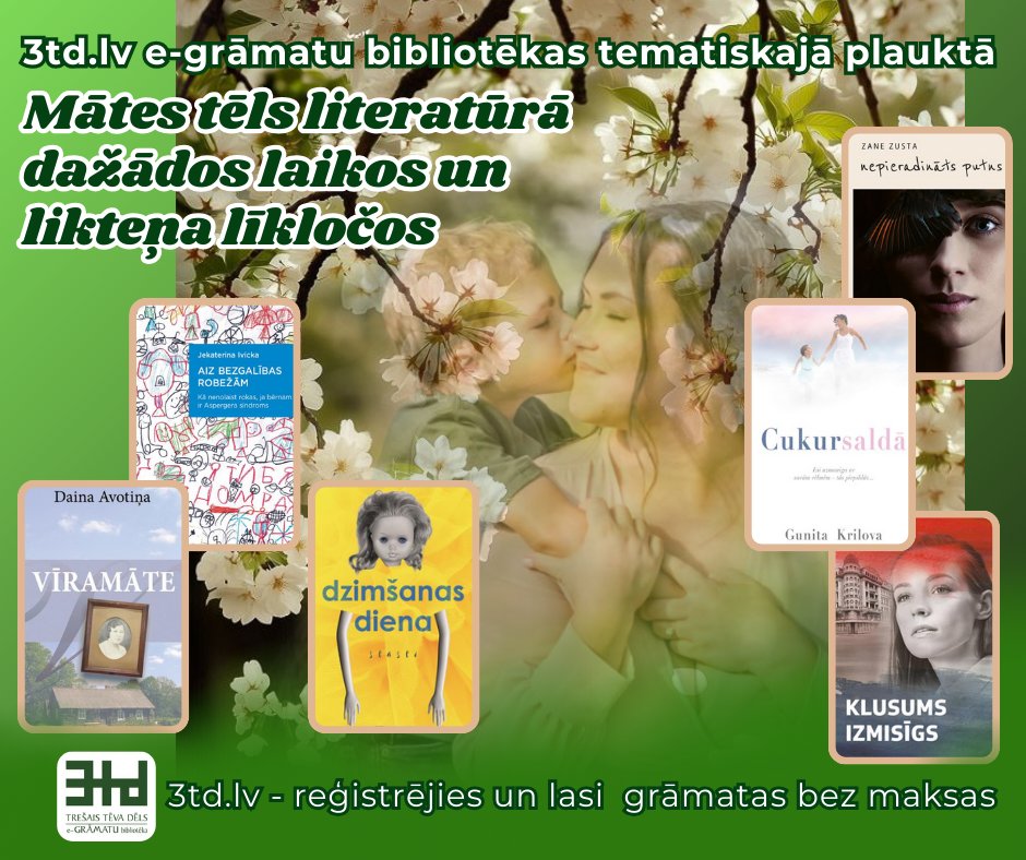 👩‍👦‍👦☀️Atzīmējot Mātes dienu, aicinām ieskatīties 3td jaunajā tematiskajā kolekcijā:
MĀTES TĒLS LITERATŪRĀ DAŽĀDOS LAIKOS UN LIKTEŅA LĪKLOČOS