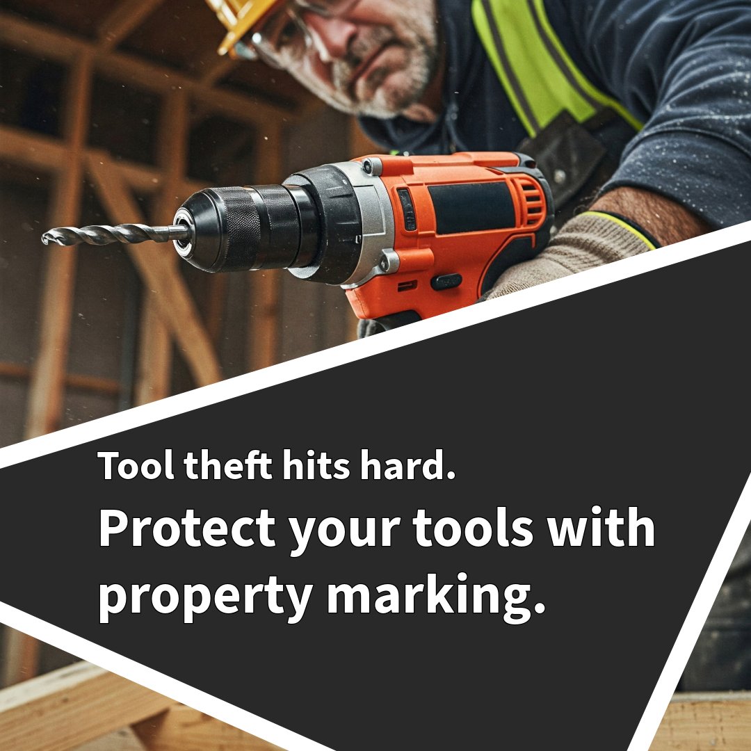 Your tools are your livelihood. 

We are working hard to hit those who deal in stolen tools.

Help us prosecute those who cause misery in the community by marking your tools with forensic marking solutions.