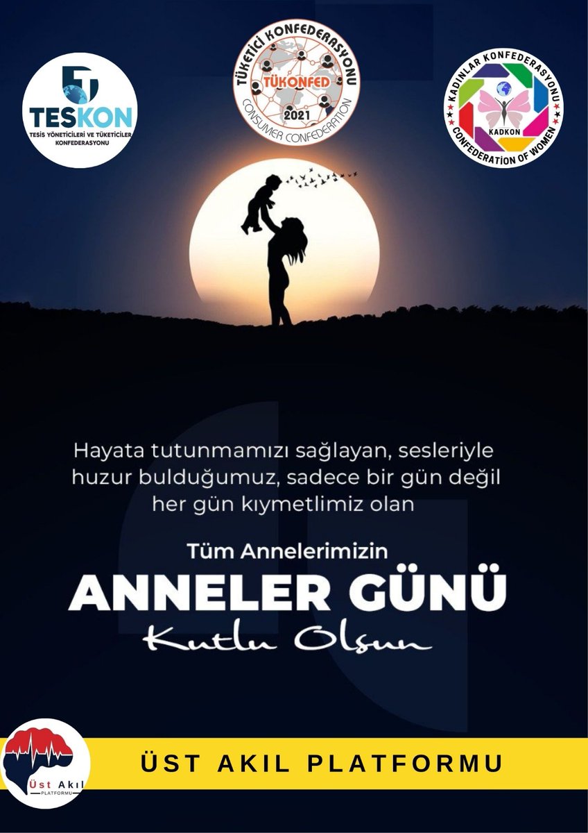 Tüm annelerin ve anne adaylarının Anneler Günü kutlu olsun. <a href="/aydinagaoglu/">Aydın Ağaoğlu (DM KAPALI)</a> <a href="/avibrahimgullu/">Av. İbrahim Güllü</a> <a href="/erantapan/">Eran Tapan</a> <a href="/zafermuratt/">Zafer Murat Çetintaş</a> <a href="/betulgulbahar88/">Betul Gulbahar</a> <a href="/kadkonmerkez/">KADKON (Kadınlar Konfederasyonu)</a> <a href="/sivilfederasyon/">Sivil Toplum Federasyonu</a> <a href="/teskonmerkez/">TESKON (Tesis Yöneticileri Konfederasyonu)</a> <a href="/TuketiciBasvuru/">Tüketici Başvuru Merkezi</a> #AnnelerGünü #annelergünükutluolsun