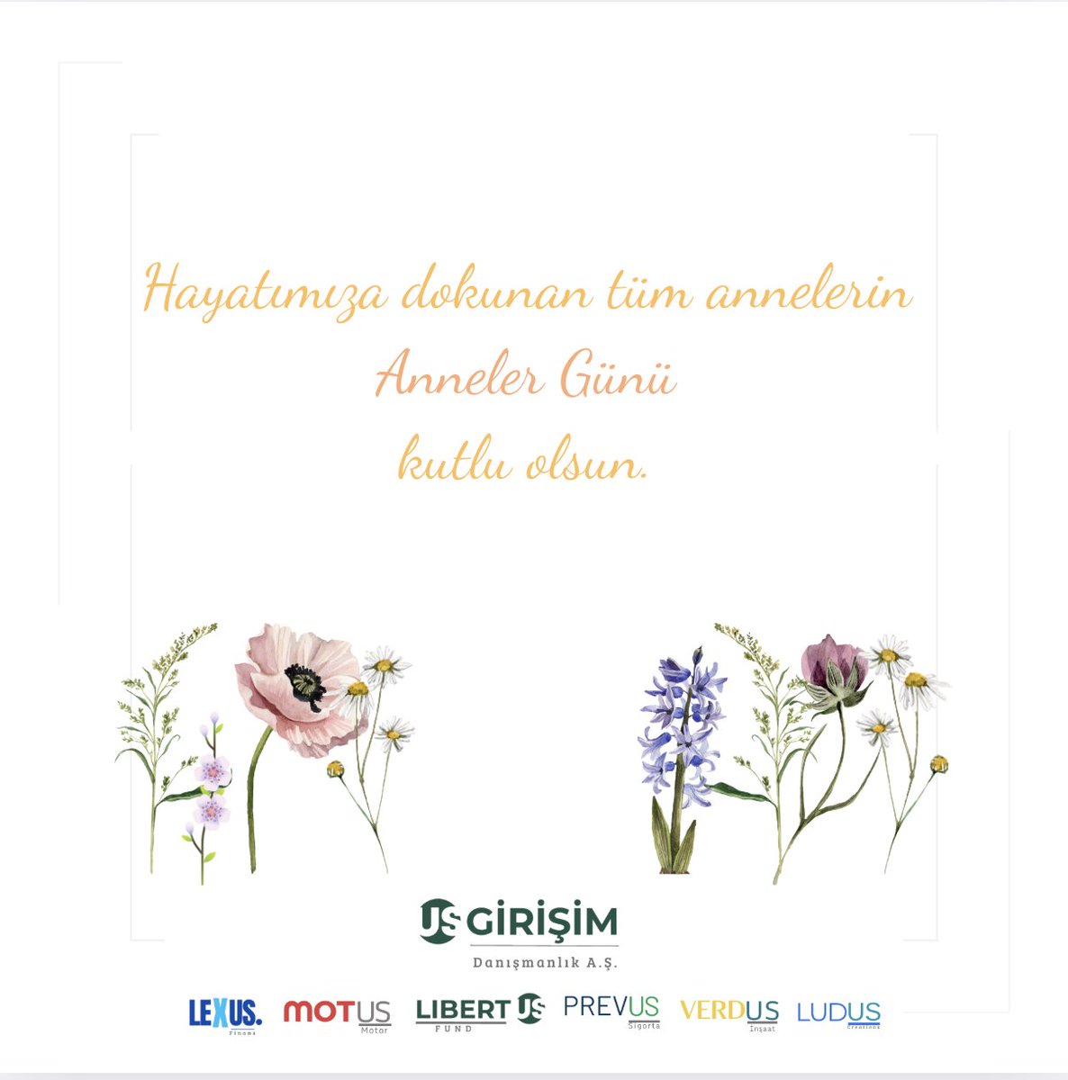 Hayatımıza dokunan tüm annelerin Anneler Günü kutlu olsun. ❤️

#AnnelerGünü 
<a href="/USgirisim/">US_Girisim</a> <a href="/LibertUS_Fund/">LibertUS Fund</a>
#LexUS #LudUS #MotUS #VerdUS #PrevUS