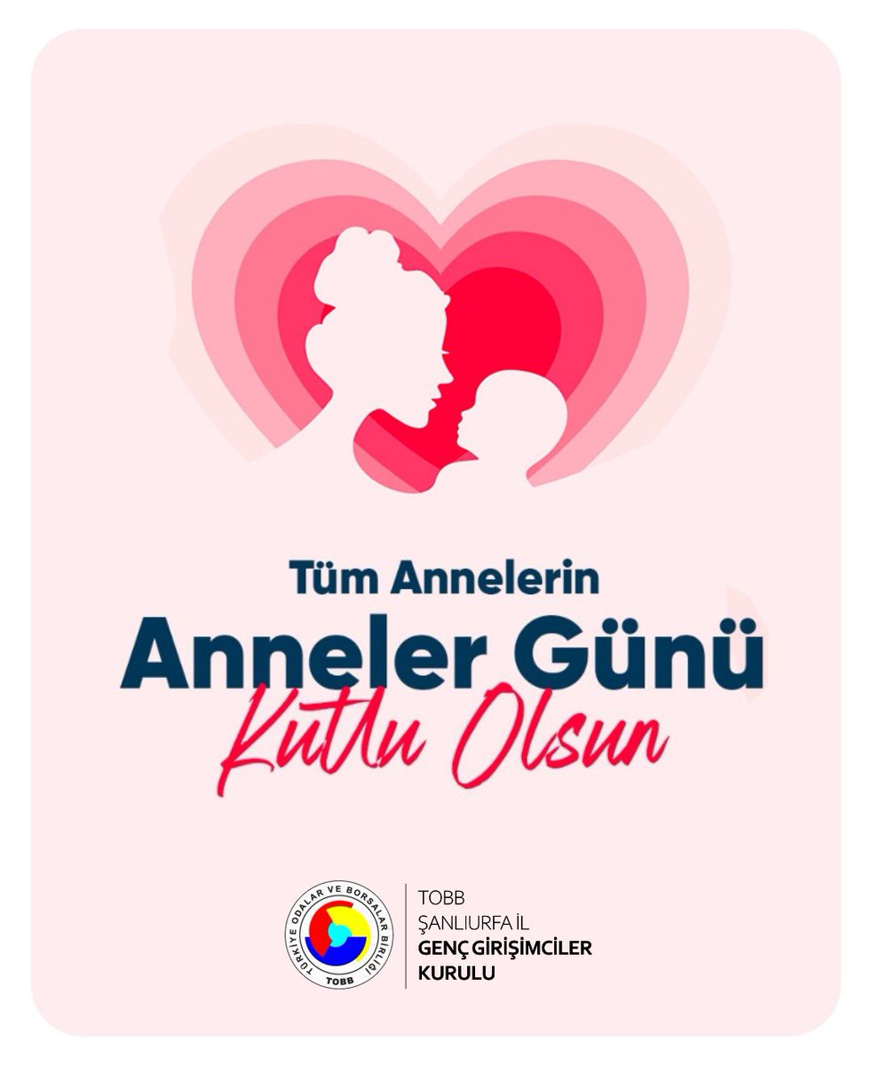 TOBB Şanlıurfa Genç Girişimciler Kurulu (@tobburfaggk) on Twitter photo Anneler Günü Kutlu Olsun
Hayatımıza anlam katan, sevgisiyle yolumuzu aydınlatan tüm annelerin Anneler Günü’nü en içten dileklerimizle kutluyoruz.
Emekleri, sabırları ve sonsuz sevgileriyle her zaman baş tacımız olan annelerimize minnettarız.
<a href="/RHisarciklioglu/">Rifat Hisarcıklıoğlu</a>
<a href="/mdoganyetim/">Mehmet Doğan Yetim</a> Anneler Günü Kutlu Olsun
Hayatımıza anlam katan, sevgisiyle yolumuzu aydınlatan tüm annelerin Anneler Günü’nü en içten dileklerimizle kutluyoruz.
Emekleri, sabırları ve sonsuz sevgileriyle her zaman baş tacımız olan annelerimize minnettarız.
<a href="/RHisarciklioglu/">Rifat Hisarcıklıoğlu</a>
<a href="/mdoganyetim/">Mehmet Doğan Yetim</a>