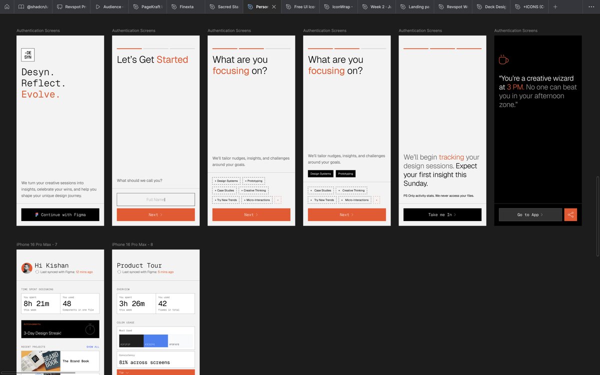 whoiskishan's tweet image. Comment: “Is this for real?”

Result:
– We built the onboarding flow
– Defined data touchpoints
– Created first insight engine
– And named 3 badges for fun

First nudge?
“You spent 8hrs in Figma — and forgot to blink.” 
#designthatlasts #Building