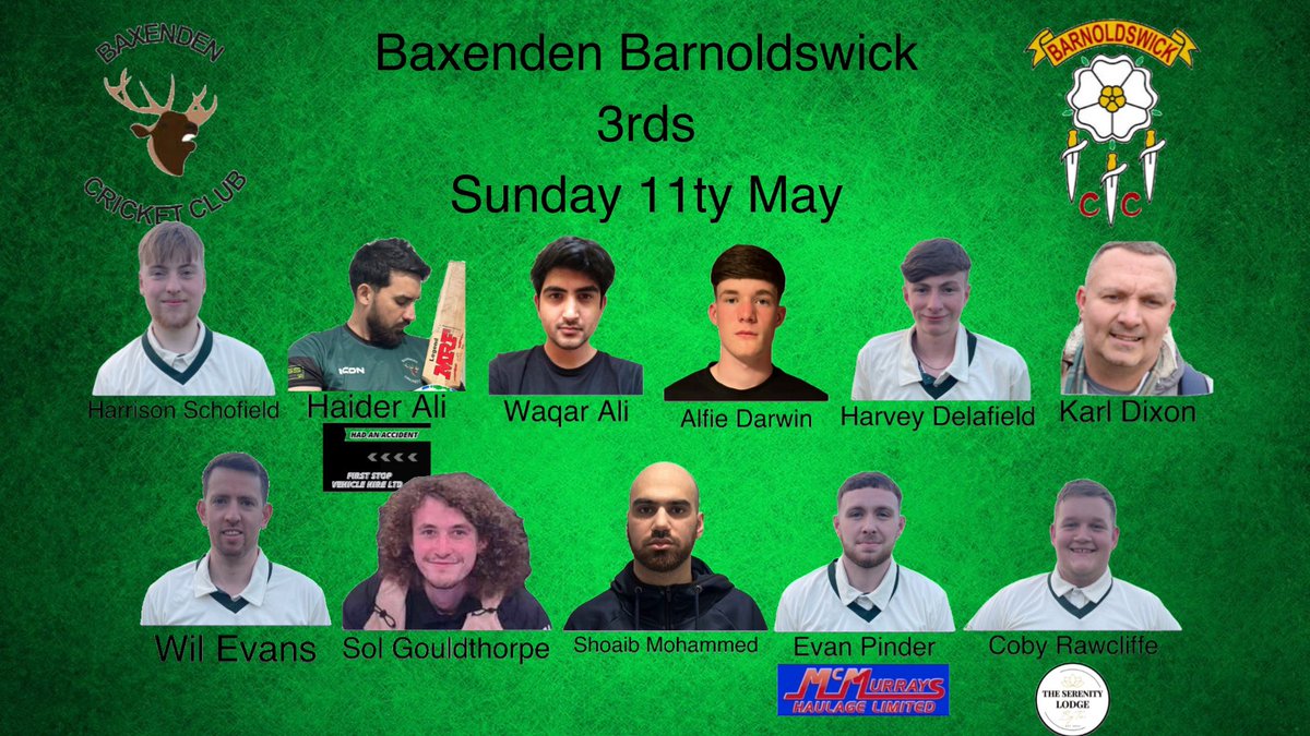 Our thirds are in action today at home at the Rossendale Motors Arena at Back Lane.

We host Barnoldswick Cricket Club in a 1pm start.

Great weather yet again, and the bar will be open.

🏏 ☀️ 🍻 

Hope to see you up there today.

UTB