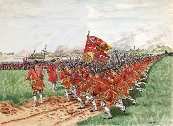 #OnThisDay 1745 At the Battle of Fontenoy, the Irish Brigade of France charged the English &amp; allied army as the French line was about to collapse (supposedly) shouting 'Remember Limerick &amp; the Saxon betrayal!!'
 This attack clutched French victory from defeat. 
#Ireland #History
