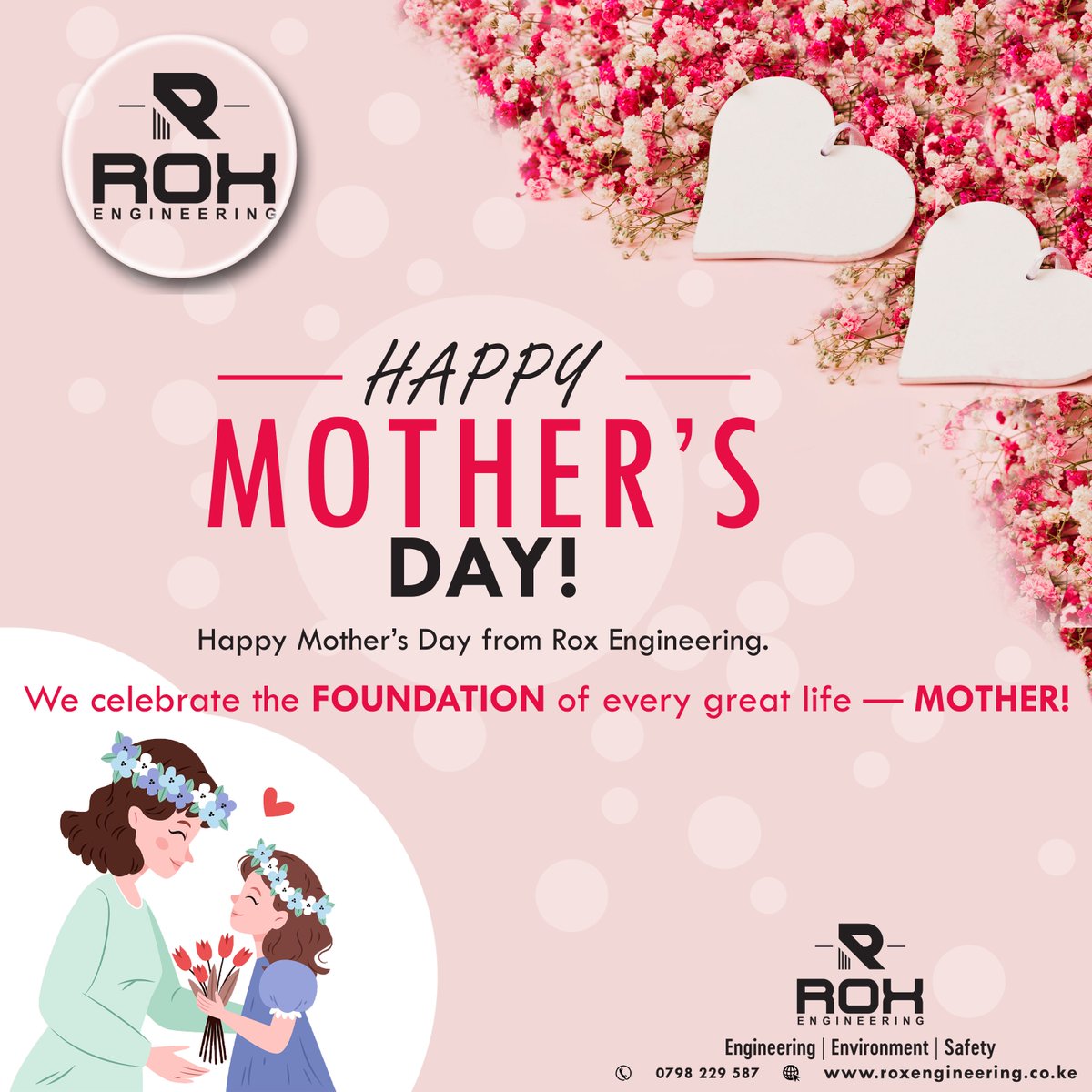 Happy Mother's Day from Rox Engineering (<a href="/RoxEngineers/">Rox Engineering</a>)! 

You Matter.♥️ 

roxengineering.co.ke

#RoxEngineering #HappyMothersDay #MothersDay  #YouMatter
