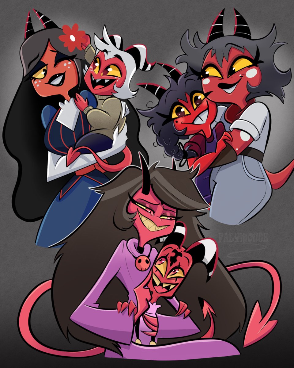 faeymouse's tweet photo. Some imp moms for Mother’s Day 🫶

#HelluvaBossFanart https://t.co/czwFqSxWzV