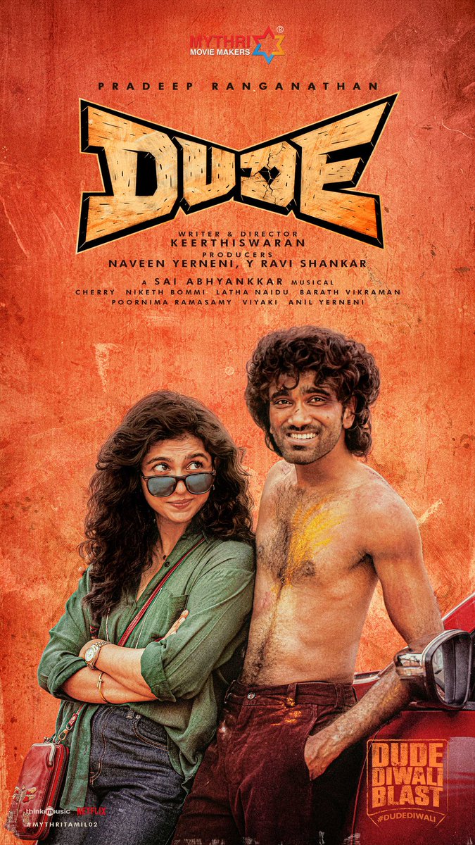 Mythri Movie Makers (@mythriofficial) on Twitter photo The #DUDE is coming with his LOVE for a Blasting & Entertaining Diwali in theatres ❤🔥🥁
All set for a MASSIVE DIWALI 2025 RELEASE 💥💥
In Tamil, Telugu, Kannada, Malayalam & Hindi.
⭐ing 'The Sensational' <a href="/pradeeponelife/">Pradeep Ranganathan</a>
🎬 Written and directed by <a href="/Keerthiswaran_/">Keerthiswaran</a>
A The #DUDE is coming with his LOVE for a Blasting & Entertaining Diwali in theatres ❤🔥🥁
All set for a MASSIVE DIWALI 2025 RELEASE 💥💥
In Tamil, Telugu, Kannada, Malayalam & Hindi.
⭐ing 'The Sensational' <a href="/pradeeponelife/">Pradeep Ranganathan</a>
🎬 Written and directed by <a href="/Keerthiswaran_/">Keerthiswaran</a>
A
