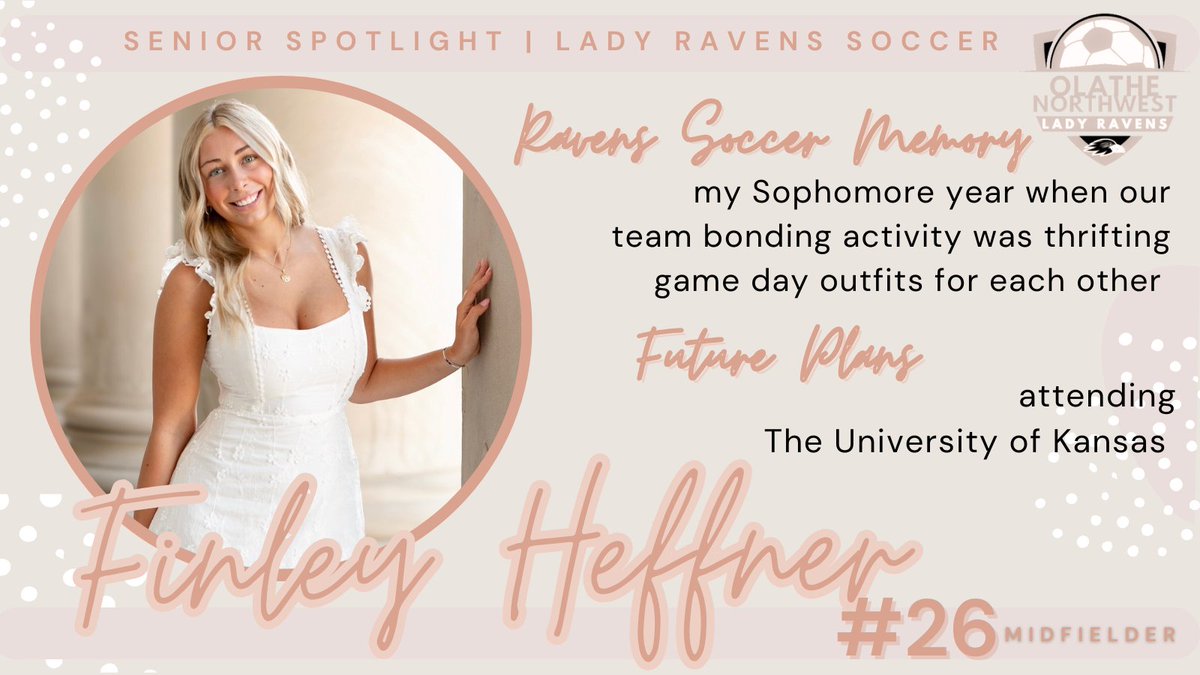 6 Senior Spotlights in the next 6 days- in order by player number.
——
Today, the Fierce &amp; Focused FINLEY HEFFNER!