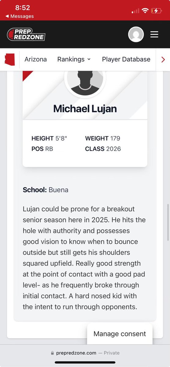 Michael Lujan (@lujan21az) on Twitter photo I want to thank <a href="/PrepRedzoneAZ/">Prep Redzone Arizona</a> for the “Sleeper RBs to know” article. Preparing with my teammates for our final ride! I cant do this without my team! Buena Colts Football!!!
<a href="/adamgorney/">Adam Gorney</a> <a href="/PeteKnow_/">PeteKnow</a> <a href="/KeyPlayerNation/">KeyPlayer®️Nation</a>
<a href="/ODFBall/">Offense🏈Defense</a> @AlwaysTklSports <a href="/11WRecruiting/">11W Recruiting</a>
<a href="/nikefootball/">Nike Football</a> I want to thank <a href="/PrepRedzoneAZ/">Prep Redzone Arizona</a> for the “Sleeper RBs to know” article. Preparing with my teammates for our final ride! I cant do this without my team! Buena Colts Football!!!
<a href="/adamgorney/">Adam Gorney</a> <a href="/PeteKnow_/">PeteKnow</a> <a href="/KeyPlayerNation/">KeyPlayer®️Nation</a>
<a href="/ODFBall/">Offense🏈Defense</a> @AlwaysTklSports <a href="/11WRecruiting/">11W Recruiting</a>
<a href="/nikefootball/">Nike Football</a>