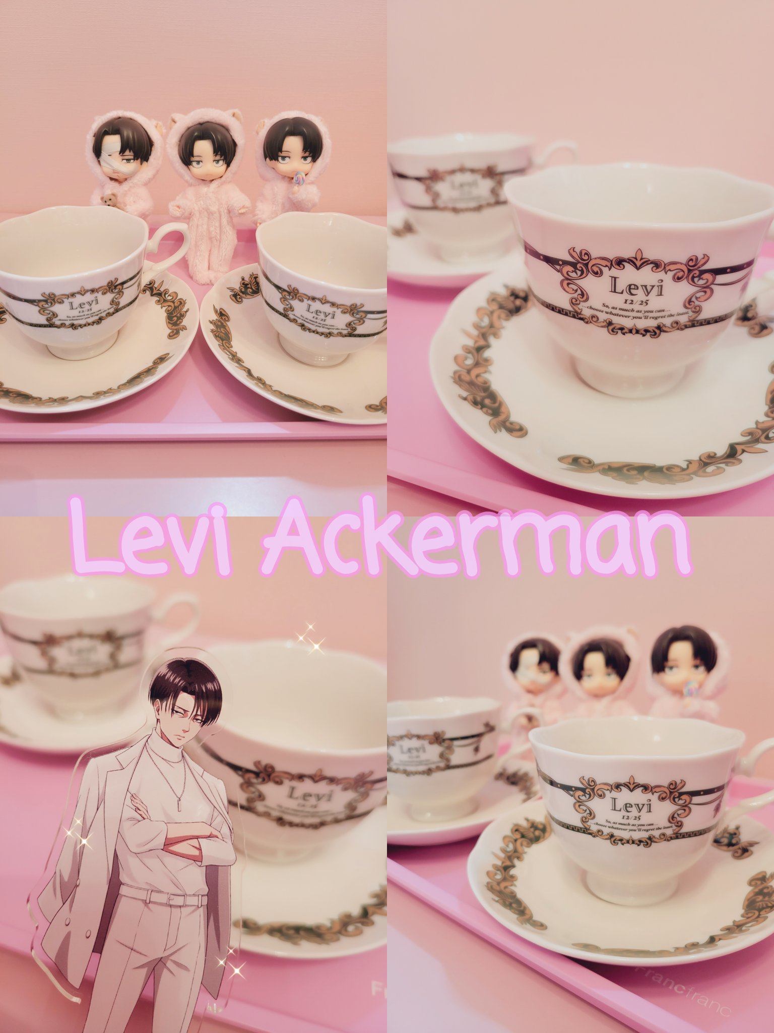 進撃の巨人 一番くじ D賞 ティーカップソーサーセット リヴァイ 一番