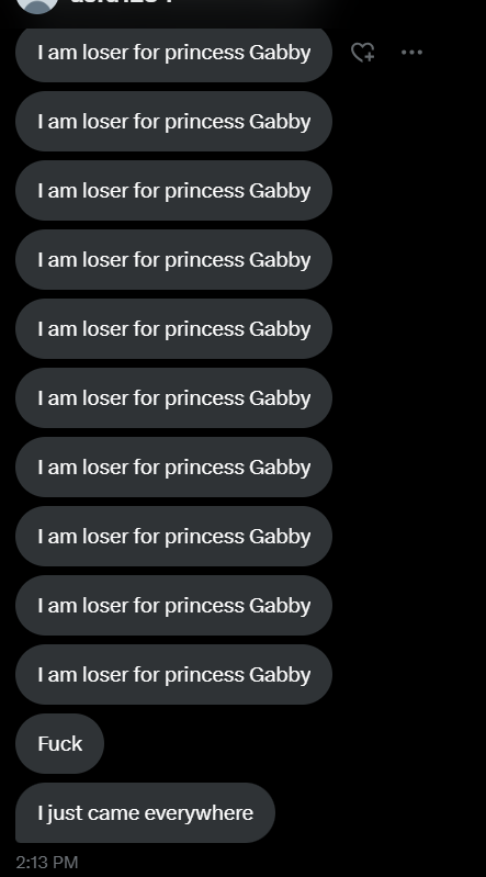 Goddess__Gabby's tweet photo. Lucky loser got to enjoy the best treat today :) Who else wants to submit to me ? https://t.co/HXIOhRZRHj