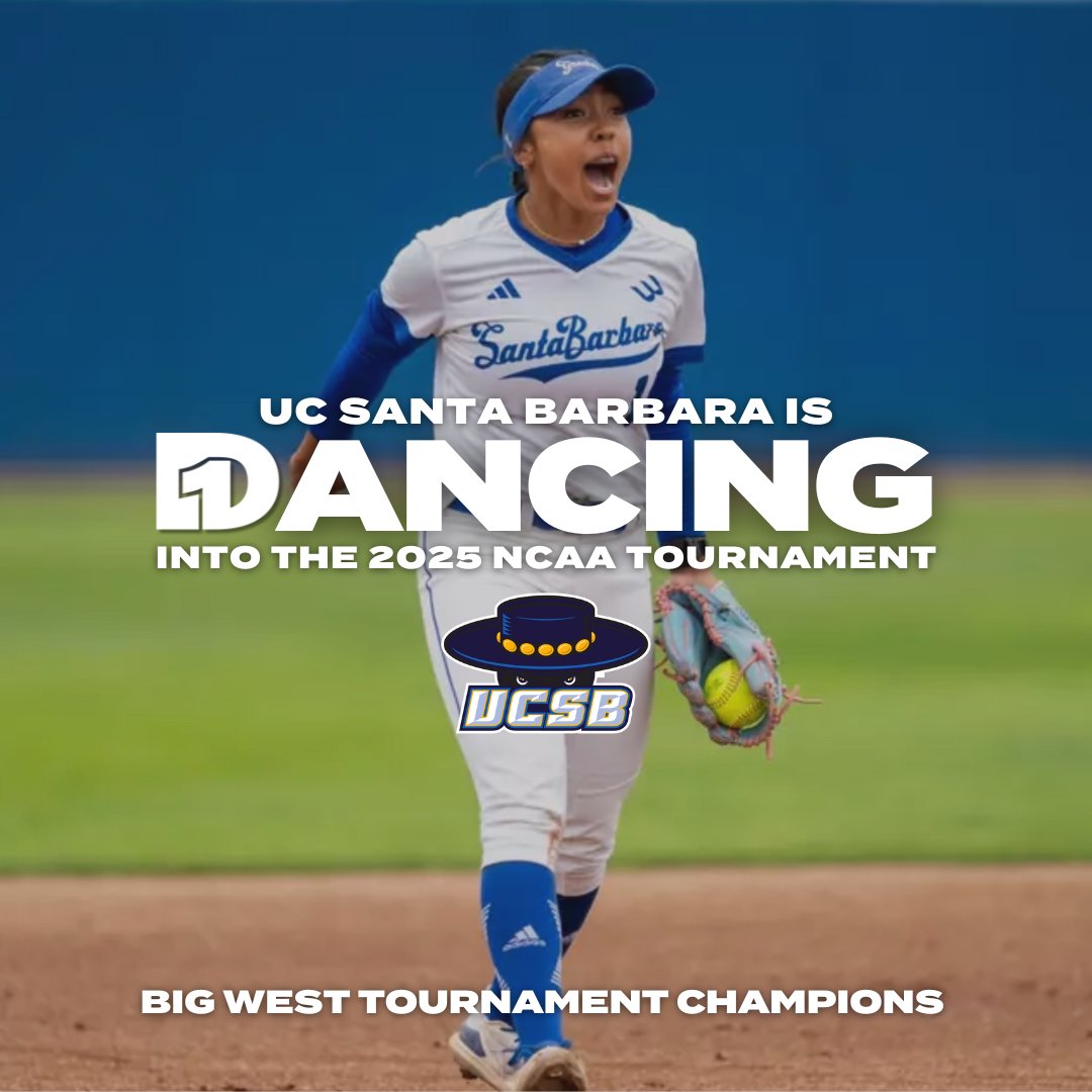 D1Softball (@d1softball) on Twitter photo TICKET PUNCHED🎟️🏆
<a href="/UCSBSoftball/">UC Santa Barbara Softball</a> wins the <a href="/BigWestSports/">The Big West</a> title and earns a spot in the 2025 #NCAASoftball Tournament.
#D1Softball
#RoadToWCWS TICKET PUNCHED🎟️🏆
<a href="/UCSBSoftball/">UC Santa Barbara Softball</a> wins the <a href="/BigWestSports/">The Big West</a> title and earns a spot in the 2025 #NCAASoftball Tournament.
#D1Softball
#RoadToWCWS