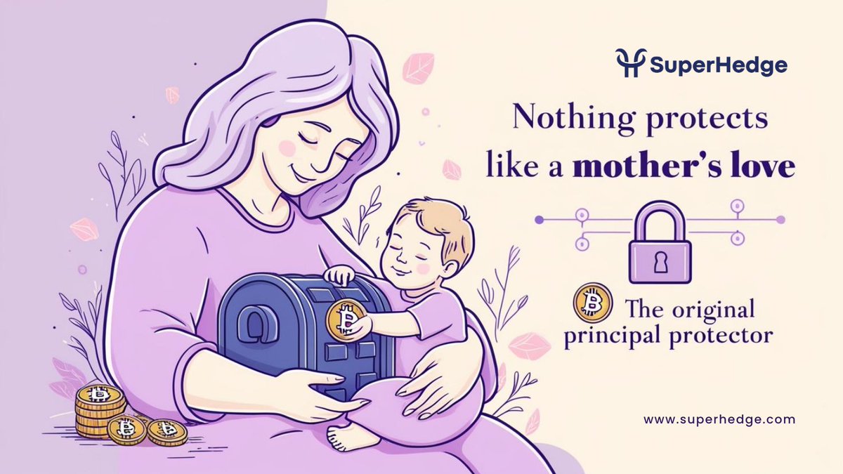 Even in #DeFi, nothing protects like a mother’s love.
This Mother's Day, here’s to the original principal protector. 💐

#MothersDay #CryptoMoms #DeFi #PrincipalProtection #SuperHedge