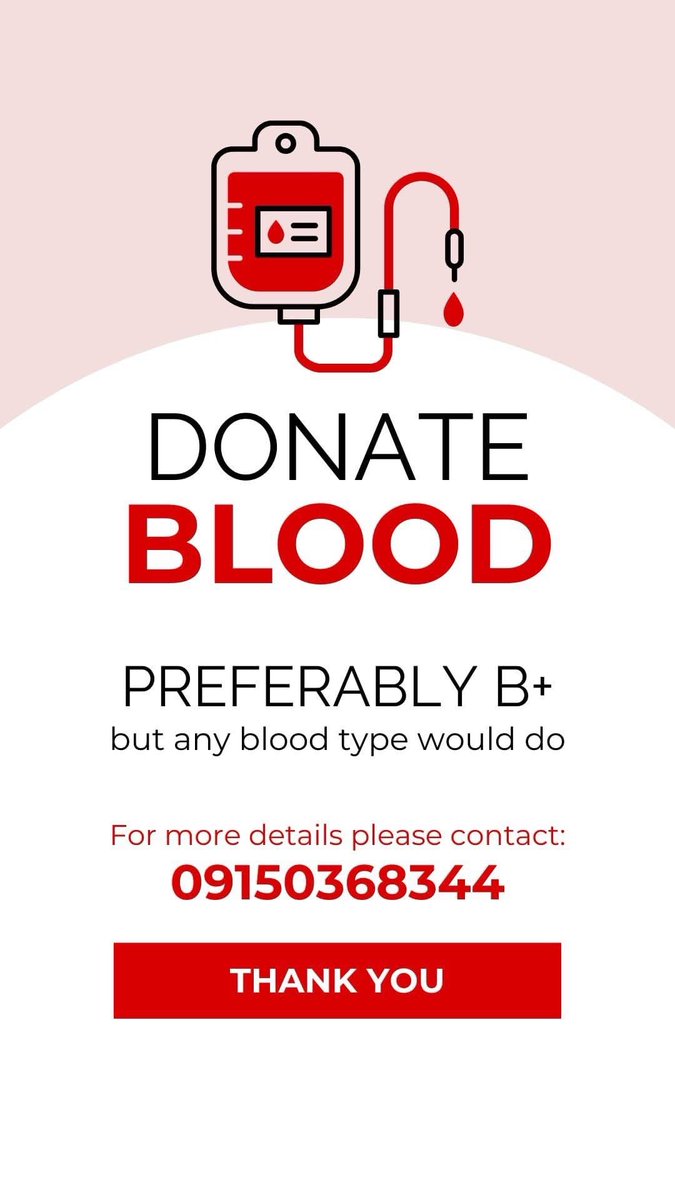 dubucarteu's tweet photo. Hi, guys!

Someone is badly in need of blood right now, preferably type B+ but any blood type would do. We're still aiming for at least 50 more qualified blood donors to meet the urgent need. https://t.co/ygGDmZPla3