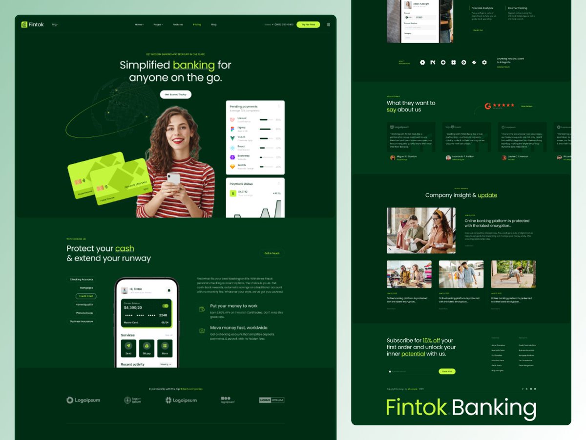 Fintok Online Banking Solution Website