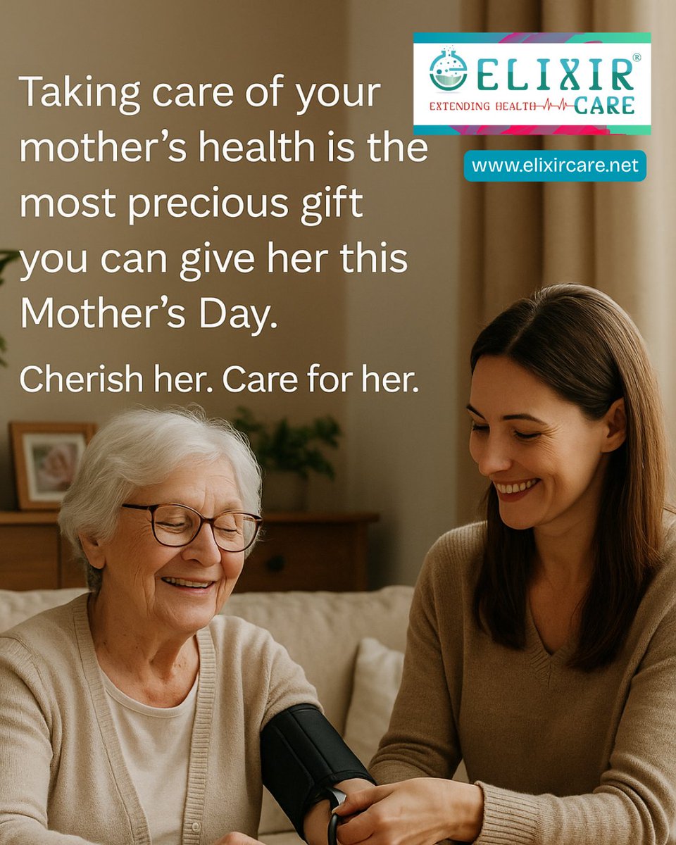 ExtendingHealth's tweet photo. 💖 This Mother’s Day, skip the flowers — give her the gift that truly matters. #ExtendingHealth🩺 Taking care of her health is the most priceless way to say “I love you.” Cherish her. Care for her every day.

#MothersDay #ElixirCare #HealthIsLove #CareForMom #ElderCare #FamilyFirst