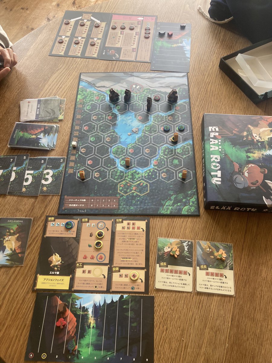 tahiro_i's tweet image. 長男とゆっくりできたので、2プレーオンリーのボドゲをいくつか
ハツデンとエラロトがお気に召したようでした
#ボドゲ #ボ育
