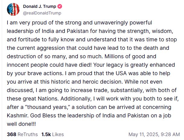 Manish Tewari (@manishtewari) on Twitter photo Someone in the US establishment needs to seriously educate their President <a href="/POTUS/">President Donald J. Trump</a> <a href="/realDonaldTrump/">Donald J. Trump</a> that Kashmir is not a biblical 1000 year old conflict.
It started on 22 nd October 1947 - 78 years ago when Pakistan invaded the Independent State of Jammu & Kashmir that Someone in the US establishment needs to seriously educate their President <a href="/POTUS/">President Donald J. Trump</a> <a href="/realDonaldTrump/">Donald J. Trump</a> that Kashmir is not a biblical 1000 year old conflict.
It started on 22 nd October 1947 - 78 years ago when Pakistan invaded the Independent State of Jammu & Kashmir that
