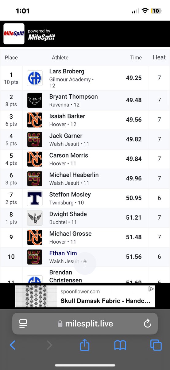 Had a good day at the Woodridge wrap up meet today running 2 new school records 
400-49.48
200-22.17
FASTER TIMES INCOMING‼️