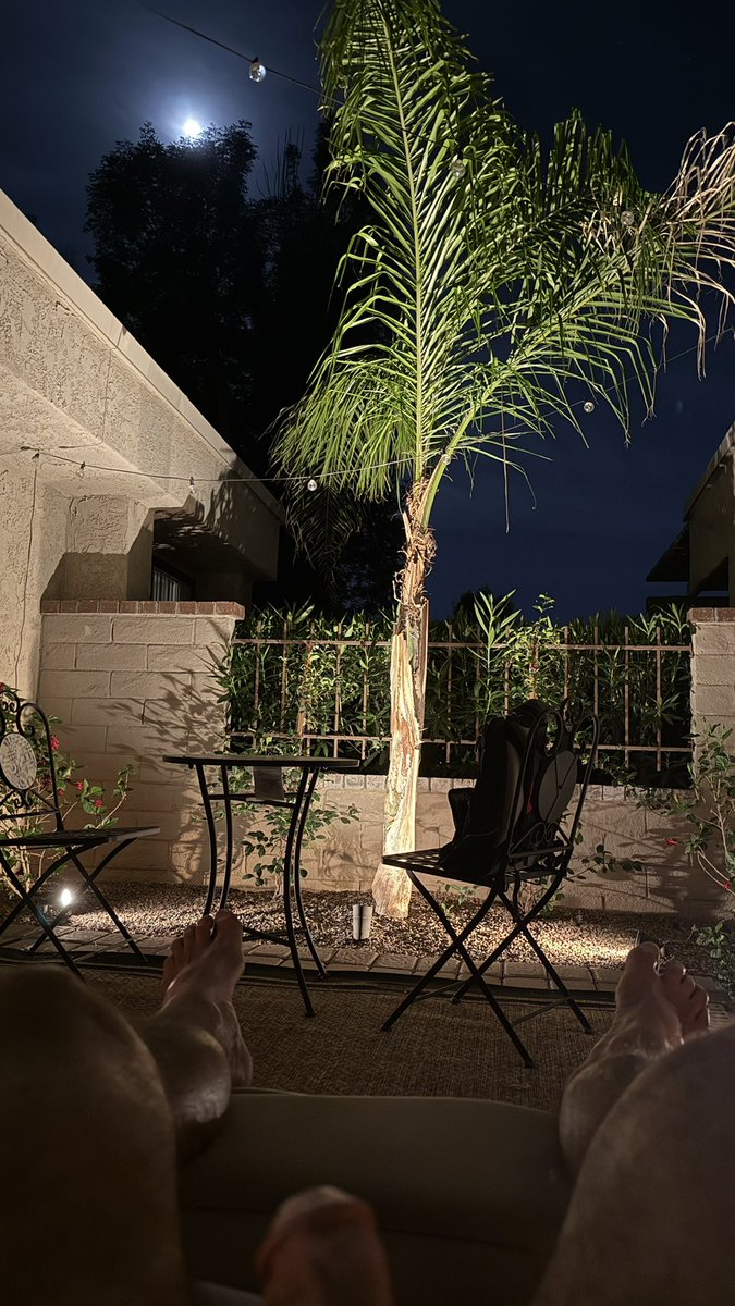 What a beautiful evening to chill under a full moon with some friends.