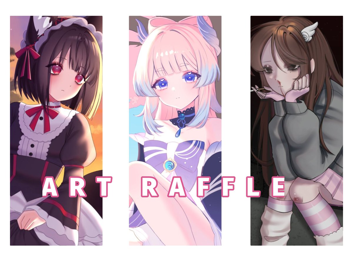 Hii!! 
ART RAFFLE! <3 
𓂂𓈒𓂃 𓂂𓈒 𓂃 ° 𓆩 𔘓 𓆪 ° 𓂃𓈒𓂂 𓂃 𓈒𓂂

★ The winner will get a Full Rendered 1 Headshot 

★Rules:
𔘓 Follow Me <3
𔘓 Like &amp; Retweet
𔘓 Comment Your OC Reference

The raffle results will be on May 29th!! 
Good luck to all!
#raffle #ArtRaffle