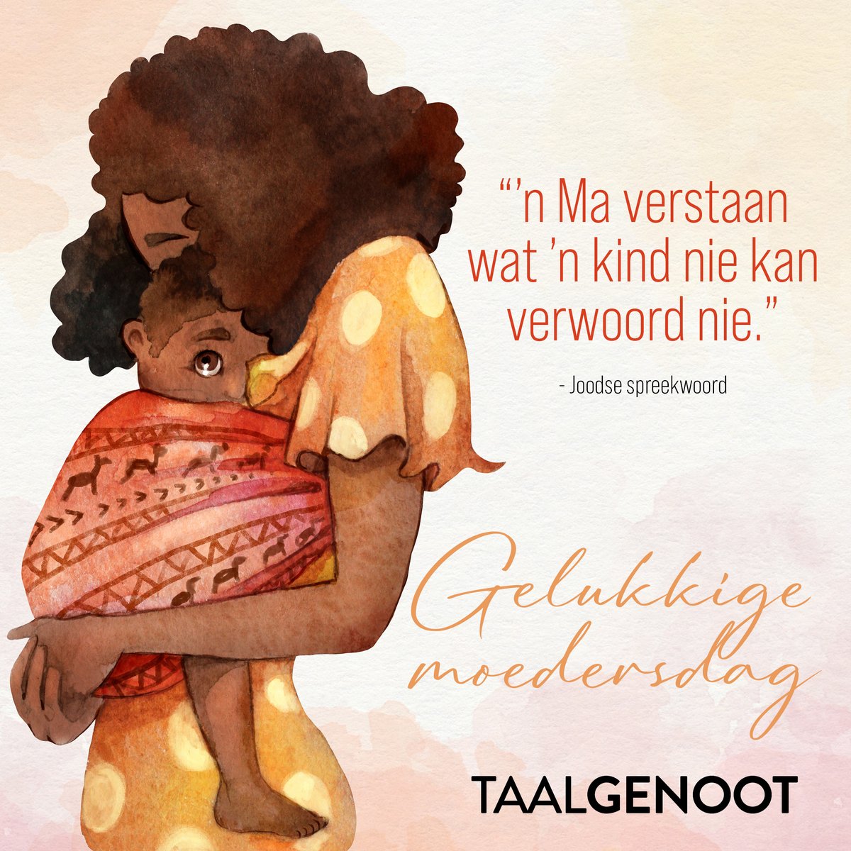 Gelukkige Moedersdag! Deel gerus dié plasing om jou ma of moederfiguur spesiaal te laat voel!
#Afrikaans #moeders #ma #mamma #mammie #moedersdag