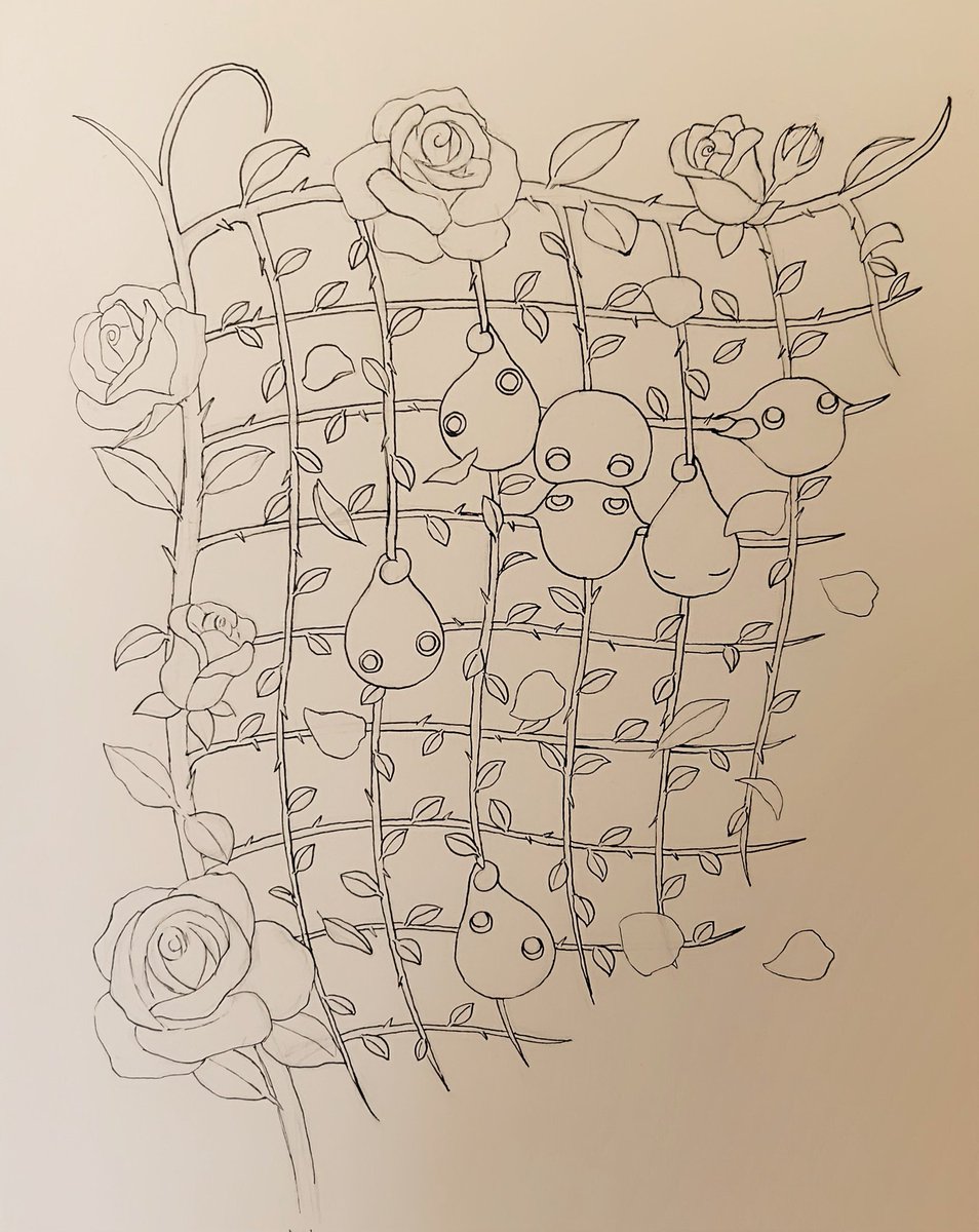 下描き〜ペン入れ