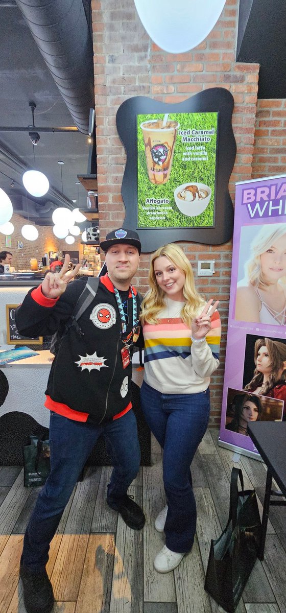 Great meeting you a 2nd time <a href="/ItsBrianaWhite/">Briana White 🔜 TwitchCon</a> !! I can't say a 3rd time will happen but ya never know in life. 😄 that Aerith Sundae was lovely by the way! Thanks for coming around and adding something cool extra to my first time in Boston! ☺️🫶✌️