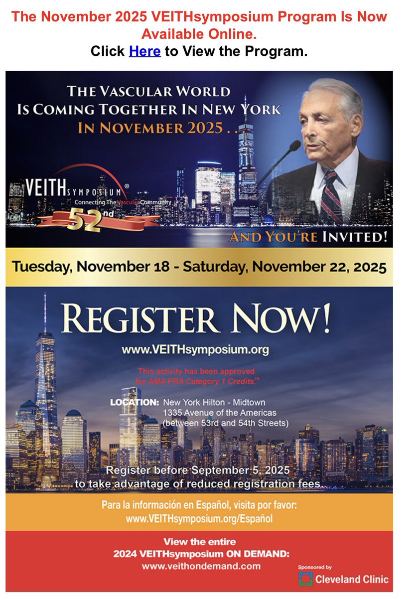 VEITHsymposium (@veithsymposium) on Twitter photo The November 2025 VEITHsymposium Program Is Now Available Online. Click link at veithsymposium.org/current/progra… The November 2025 VEITHsymposium Program Is Now Available Online. Click link at veithsymposium.org/current/progra…