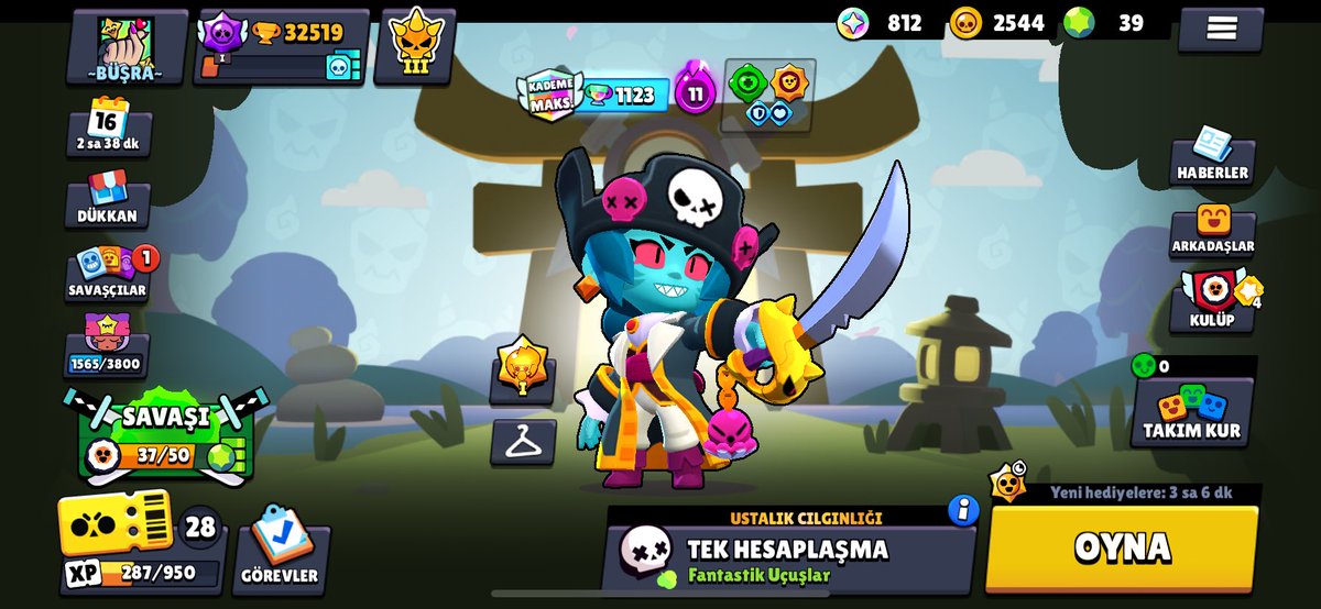 Arkadaşlar ben bs oynuyorum ve bibiyi 1210 gibi bir kupa yapmaya çalışıyorum eğer güzel oynayan varsa bana istek atsa ya da buradan id verse de beraber oynasak ben de ona hangi karakteri istiyorsa ona yardım ederim kasmasına id:minbuxra