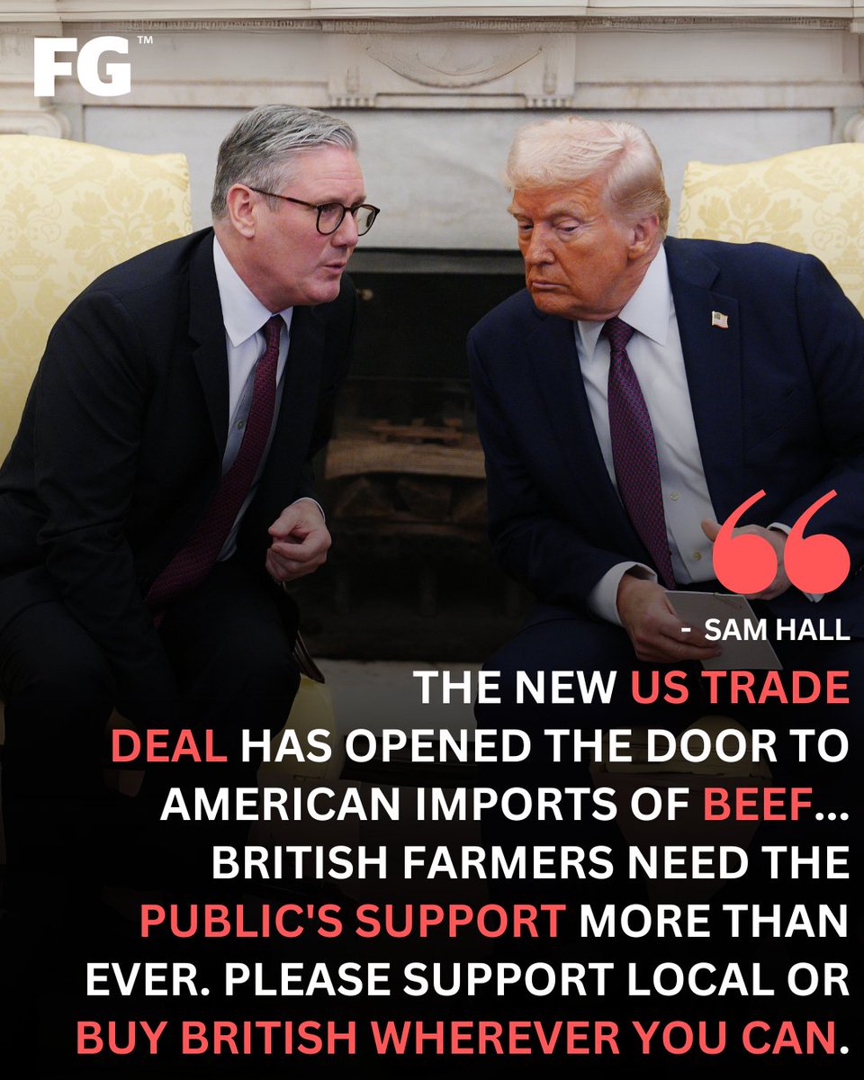 🚨 Poultry producer Sam Hall: "British consumers will be eating US beef and other agricultural products unknowingly, as it eventually ends up in the food service sector."

READ MORE: ow.ly/cJER50VQaKp