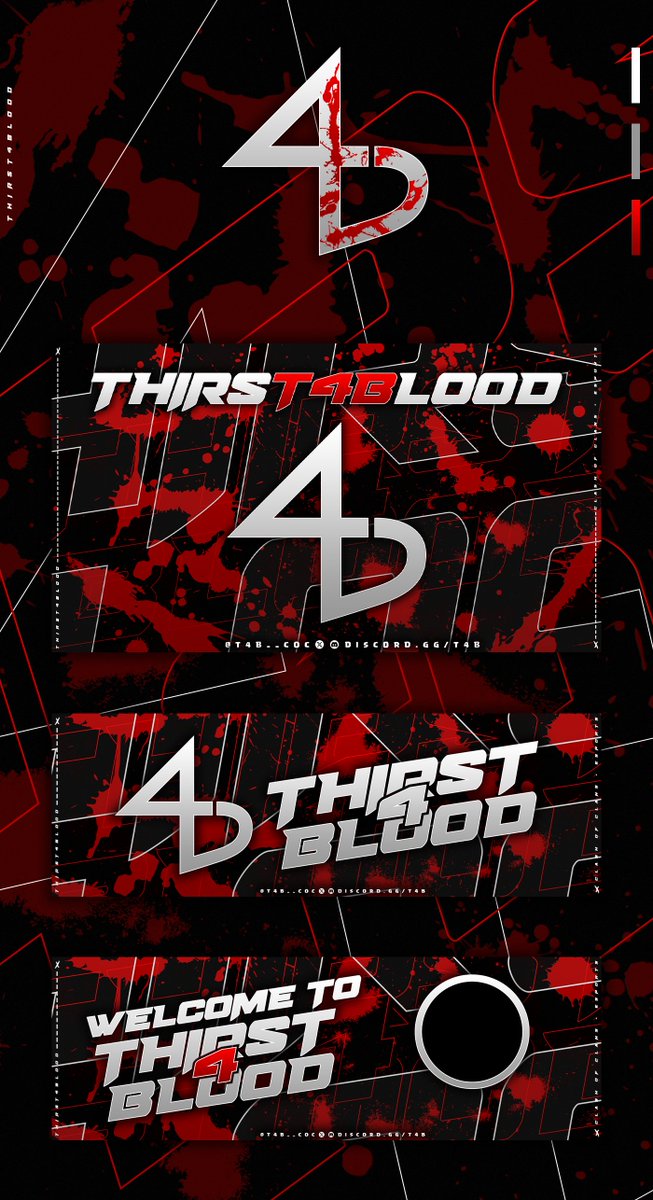Realm (@the_realmz) on Twitter photo 🔥 Just dropped a full visual identity for Thirst 4 Blood (<a href="/t4b__coc/">Thirst 4 Blood</a>)
🎮 New logo
🎯 Tournament & Discord banners
💥 $200+ monthly events
Not just a clan. A brand.
Join them 👉 discord.gg/t4b
#ClashOfClans #EsportsDesign #T4B #GamingBranding #DesignDrop 🔥 Just dropped a full visual identity for Thirst 4 Blood (<a href="/t4b__coc/">Thirst 4 Blood</a>)
🎮 New logo
🎯 Tournament & Discord banners
💥 $200+ monthly events
Not just a clan. A brand.
Join them 👉 discord.gg/t4b
#ClashOfClans #EsportsDesign #T4B #GamingBranding #DesignDrop