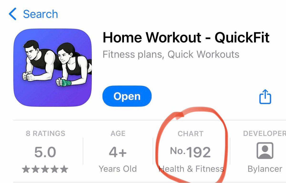 codeboysk's tweet image. Can’t believe it - my app made it to the App Store’s top 200! Let’s gooo! 🚀💪

Helping thousands crush their fitness goals at home without any equipment. 💪
Ready to level up? Download now and start your transformation!

Download now: quickfit.bylancer.com

#FitnessApp #iOSApp