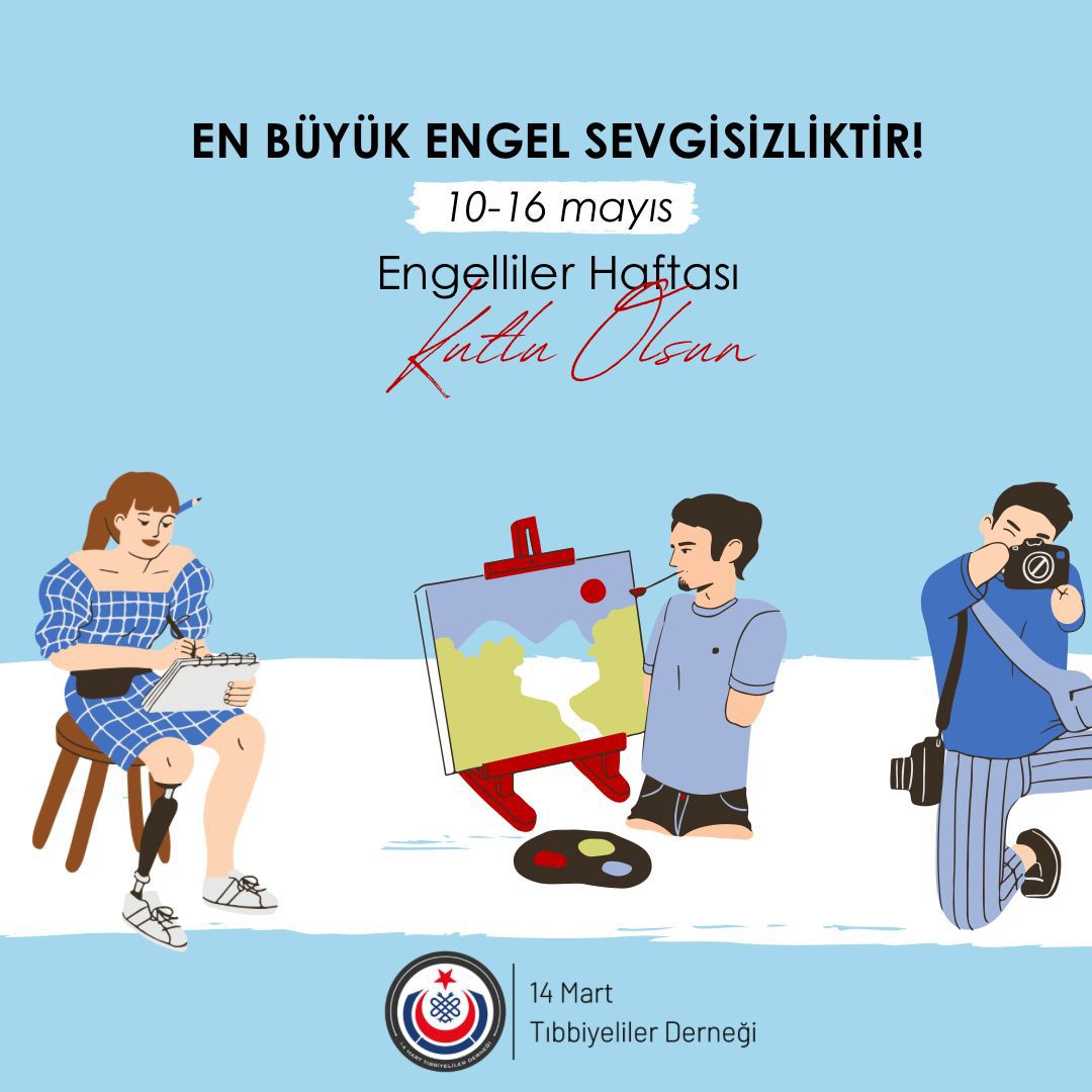 Toplumumuzun her bireyinin eşit haklara ve fırsatlara sahip olduğu bir dünya diliyoruz.

10-16 Mayıs Engelliler Haftası Kutlu Olsun