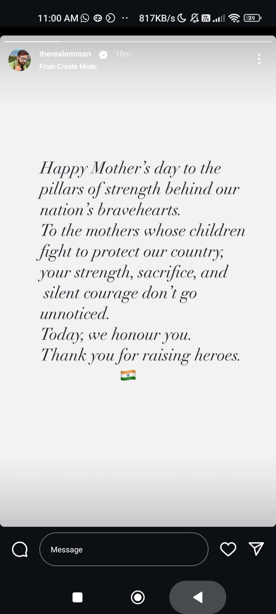 EMRAAN UNIVERSE (@emraanuniverse) on Twitter photo A beautiful message by Emraan Hashmi on Mother's day.
#HappyMothersDay
#EmraanHashmi <a href="/emraanhashmi/">Emraan Hashmi</a> A beautiful message by Emraan Hashmi on Mother's day.
#HappyMothersDay
#EmraanHashmi <a href="/emraanhashmi/">Emraan Hashmi</a>