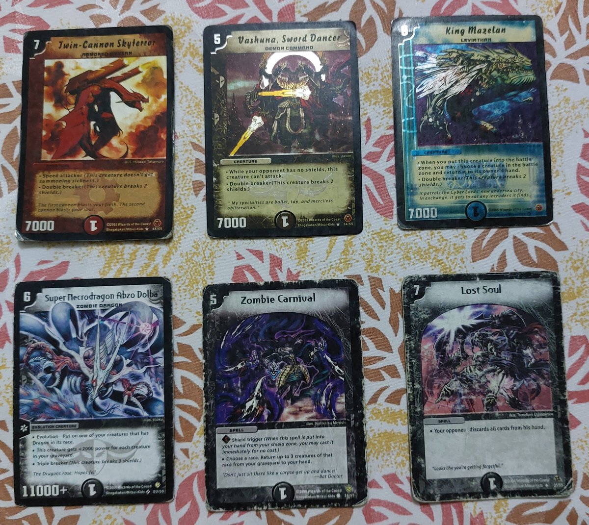 Went to my hometown after a long time and was clearing my old stuff and found around 10-12 years old Duel master cards.
Can someone tell me if it's valuable? If yes what's the worth?
#Duelmaster