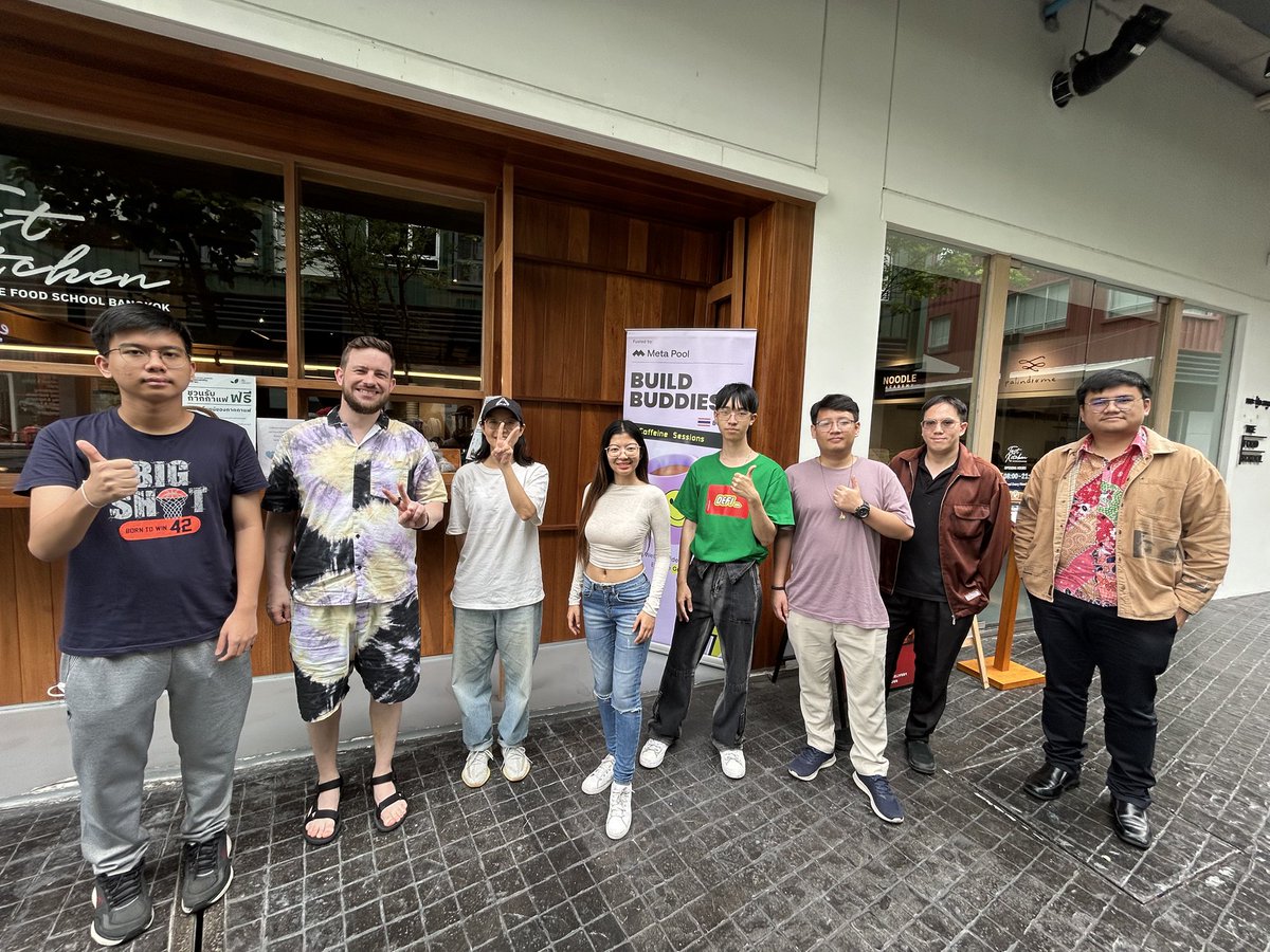 Build Buddies <a href="/meta_pool/">Meta Pool</a> Thailand 🇹🇭
Amazing vibes with Web3 Thai community 
We shared ideas, made connections &amp; had fun over conversation 
Into about the event : lu.ma/no59938i See you there🤗
#BuildBuddies #MetaPool #Web3Thailand #Bangkok #Blockchain