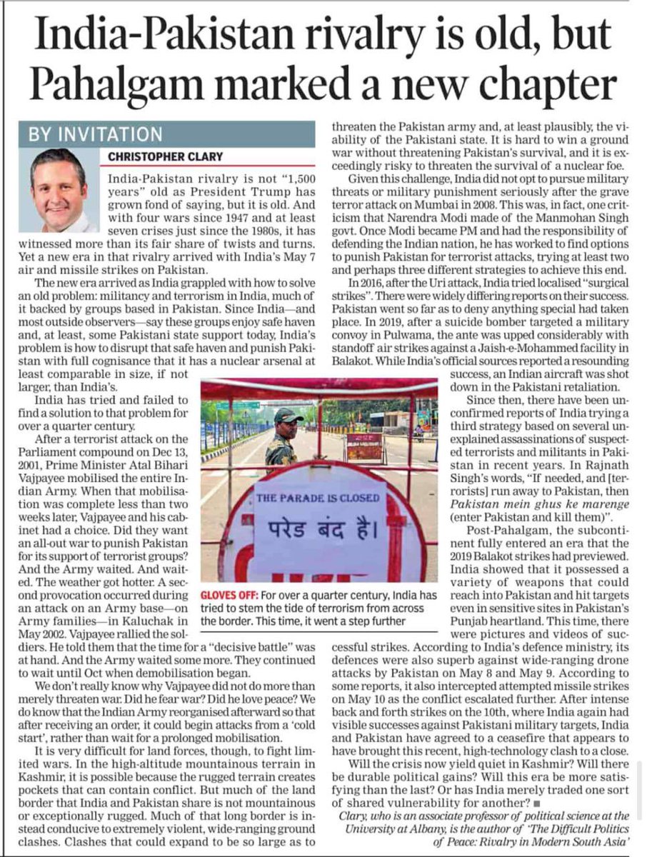 This morning I try to grapple with this new era in the India-Pakistan rivalry and how we got here in the Sunday <a href="/TOIIndiaNews/">TOI India</a>
