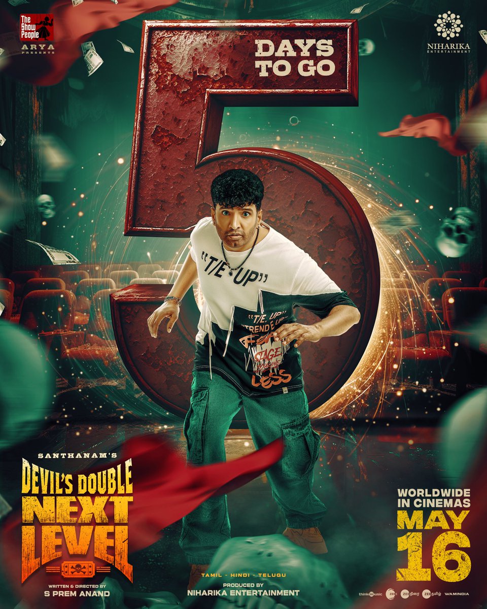 sethuraman (@sethuviscom) on Twitter photo In just 5 days, chaos will break lose and drama will begin 💥
Get ready for a genre-switching experience with #DevilsDoubleNextLevel ⚡
#DevilsDoubleNextLevelFromMay16
<a href="/iamsanthanam/">Santhanam</a> <a href="/arya_offl/">Arya</a> <a href="/TSPoffl/">TheShowPeopleoffl</a> <a href="/iamyashikaanand/">Yashika Anand</a> <a href="/iampremanand/">premanand</a>
<a href="/menongautham/">Gauthamvasudevmenon</a> @ In just 5 days, chaos will break lose and drama will begin 💥
Get ready for a genre-switching experience with #DevilsDoubleNextLevel ⚡
#DevilsDoubleNextLevelFromMay16
<a href="/iamsanthanam/">Santhanam</a> <a href="/arya_offl/">Arya</a> <a href="/TSPoffl/">TheShowPeopleoffl</a> <a href="/iamyashikaanand/">Yashika Anand</a> <a href="/iampremanand/">premanand</a>
<a href="/menongautham/">Gauthamvasudevmenon</a> @