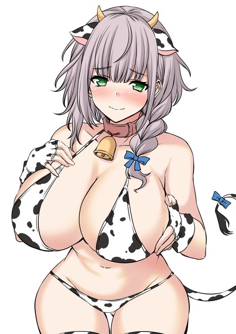 白銀ノ〇ルさん 牛ビキニ 