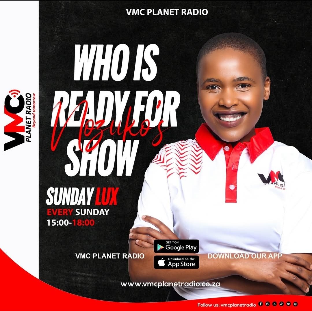 VMC PLANET RADIO (@vmcplanetradio) on Twitter photo <a href="/Vmcplanetradio/">VMC PLANET RADIO</a>
Catch #Sundaylux from 15h00-18h00 #everysunday with #Nozuko Streamlink: vmcplanetradio.co.za <a href="/Vmcplanetradio/">VMC PLANET RADIO</a>
Catch #Sundaylux from 15h00-18h00 #everysunday with #Nozuko Streamlink: vmcplanetradio.co.za