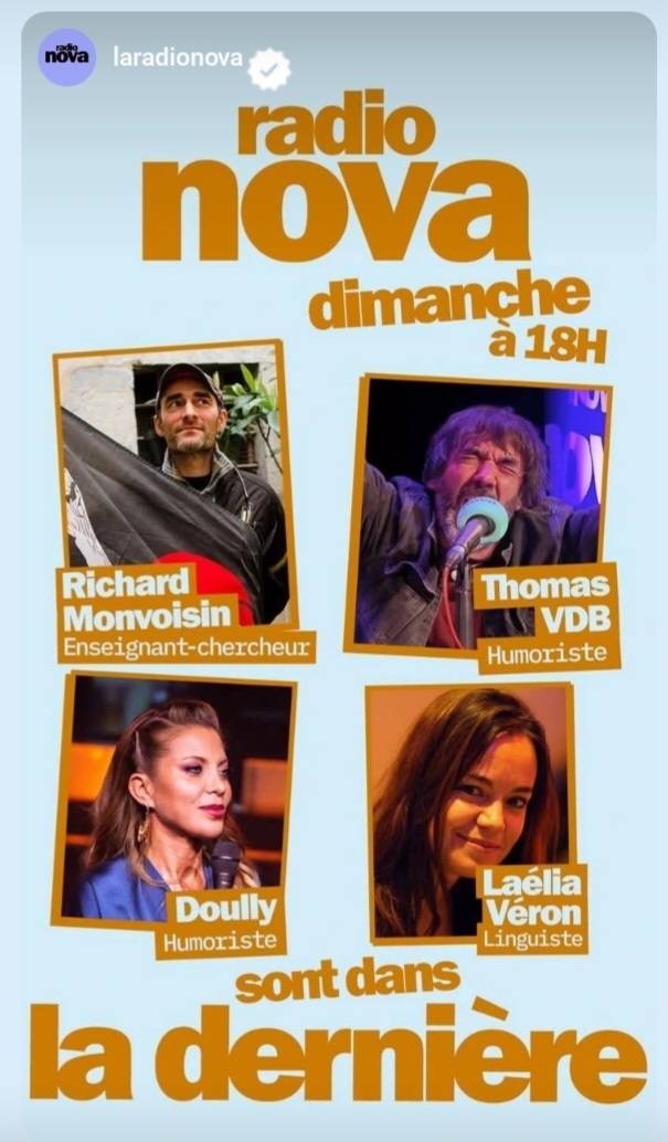 Laélia Véron (@laelia_ve) on Twitter photo C'est parti pour une dernière à Grenoble avec <a href="/laRadioNova/">Radio Nova</a> !
Aujourd'hui pour moi ce sera une chronique rhétorique! C'est parti pour une dernière à Grenoble avec <a href="/laRadioNova/">Radio Nova</a> !
Aujourd'hui pour moi ce sera une chronique rhétorique!